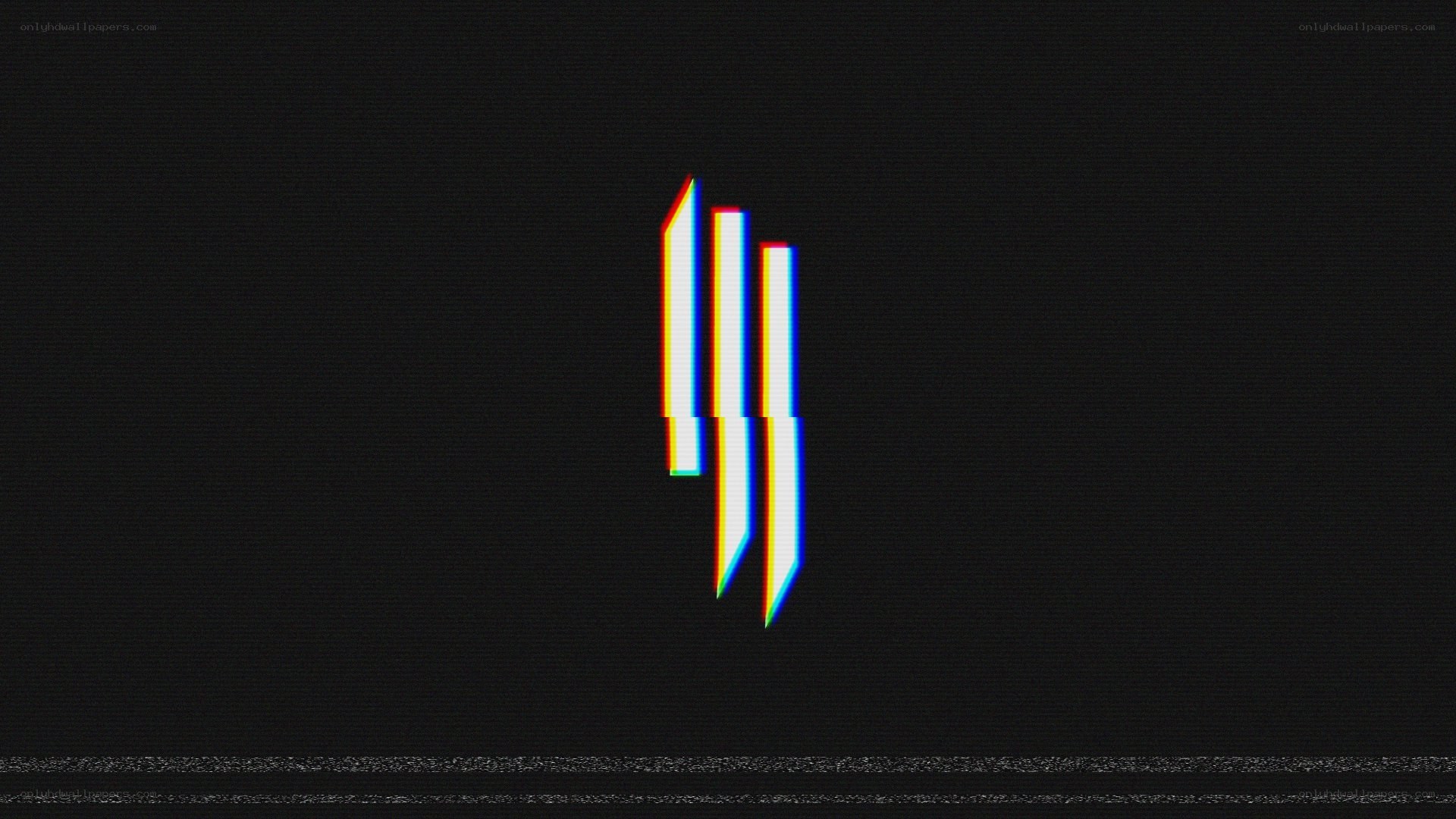 glitch logo on black