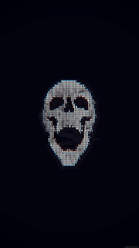 Glitch Skull Pattern