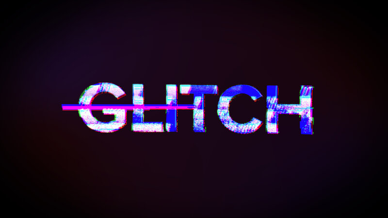Glitch Text Effect — Black, Dark