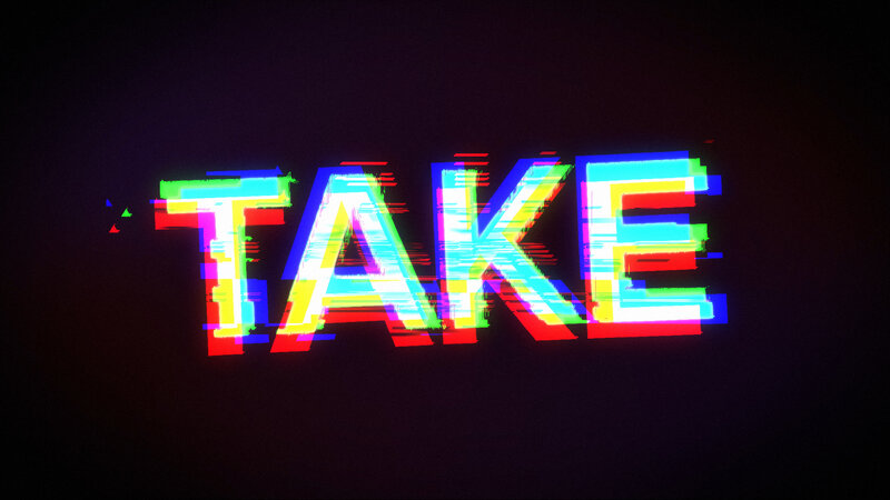 Glitch Text on Black Background