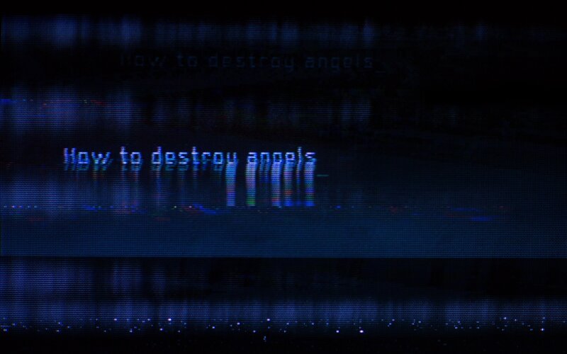 glitch text on dark screen