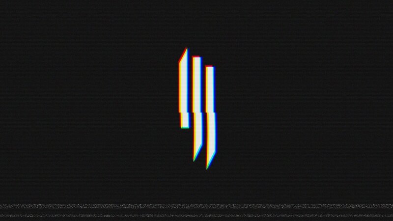 Glitching Logo on Black