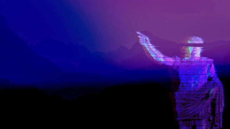 Glitching Statue Figure