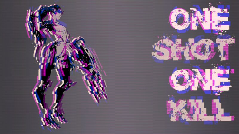 Glitchy Character Figure