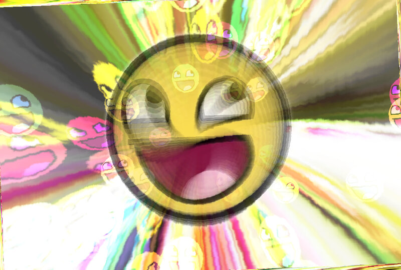 glitchy emoji explosion