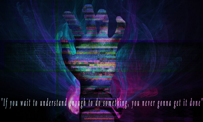Glitchy Hand Silhouette