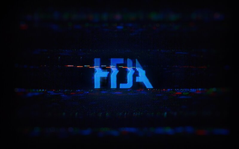 glitchy HJA logo display