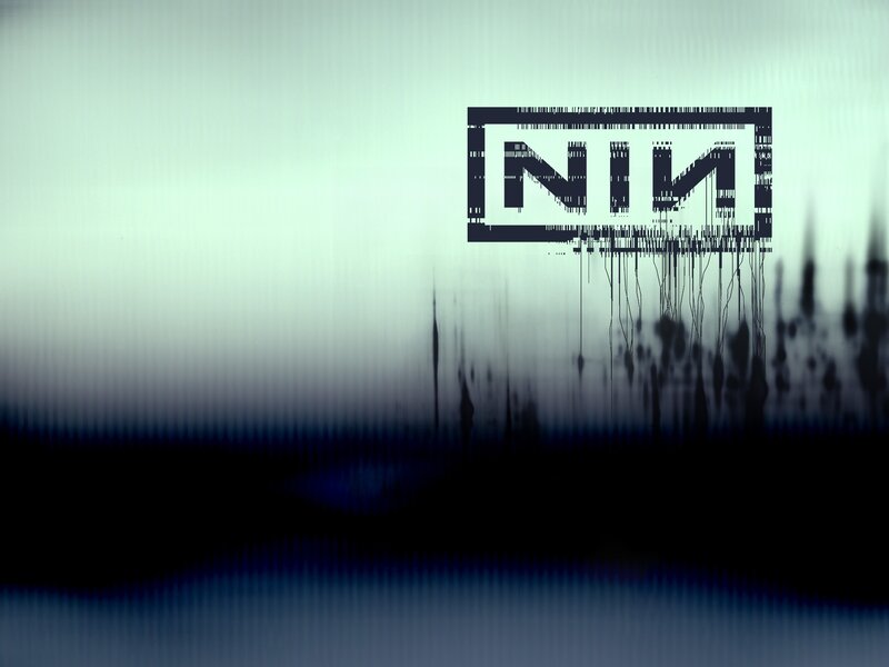 Glitchy Logo on Gradient
