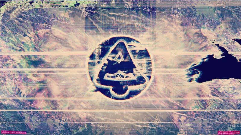 Glitchy Logo on Map