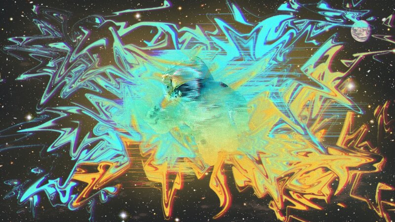 Glitchy Nebula in Space