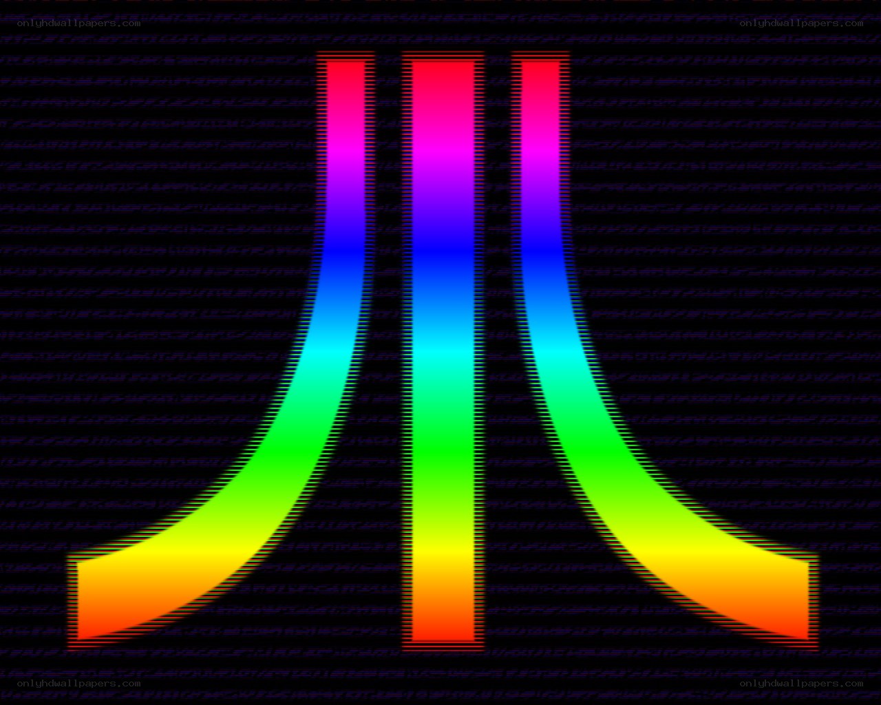 glitchy rainbow logo