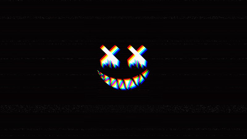 Glitchy Smiley Face