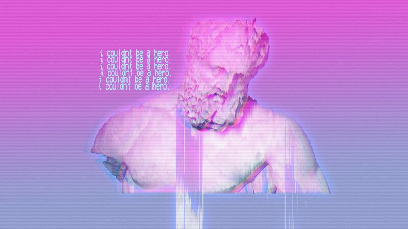 Glitchy Statue Bust — Pink