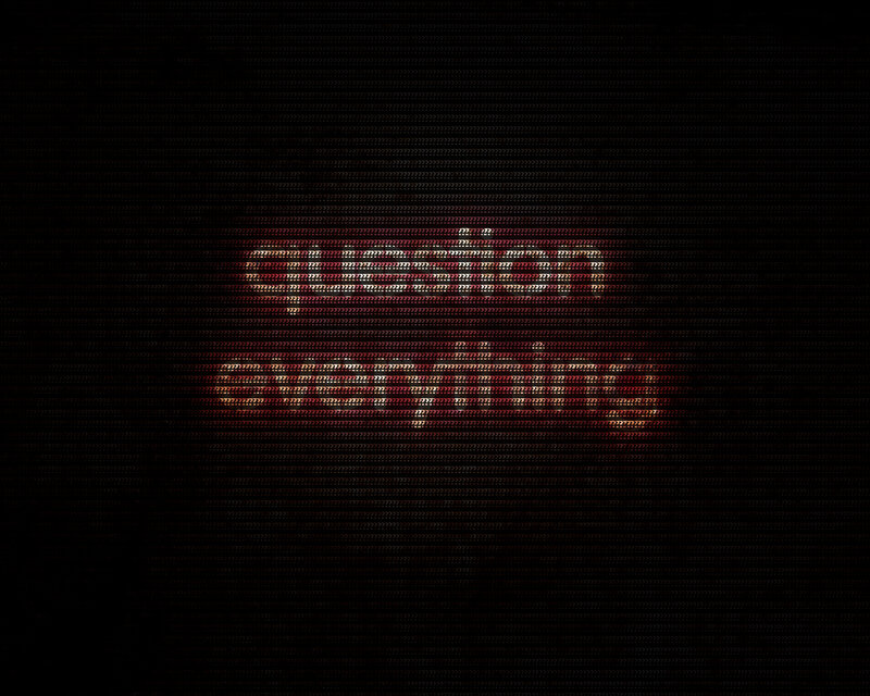 glitchy text display