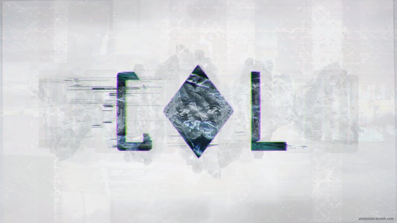 Glitchy Text Logo — White