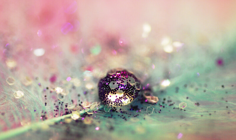 Glitter Ball on Feather