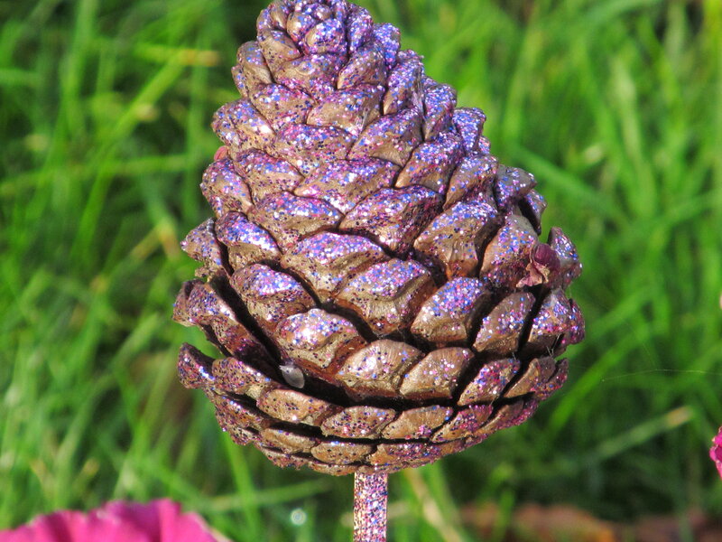 Glitter-covered Pinecone