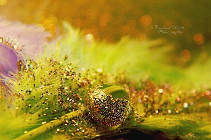 Glitter-covered Plant Bud