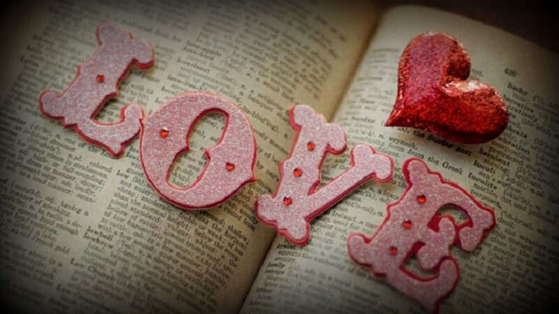 Glitter Letters on Book — Pink