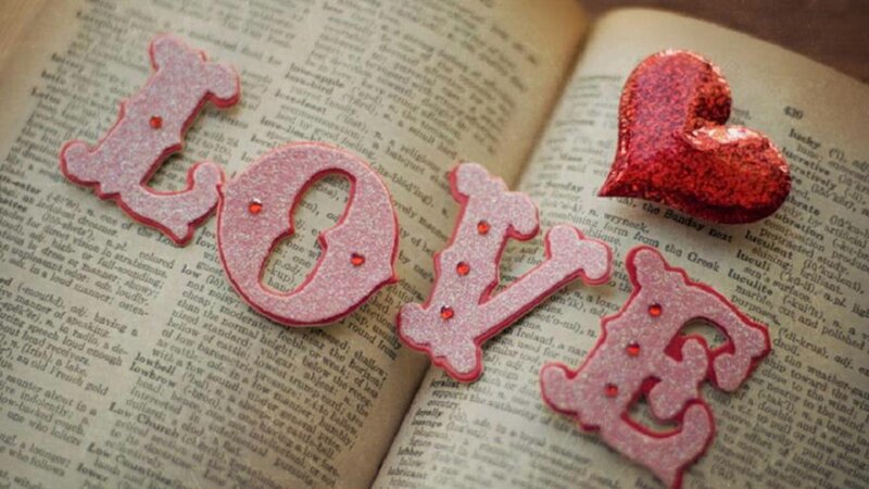 Glitter Letters on Book