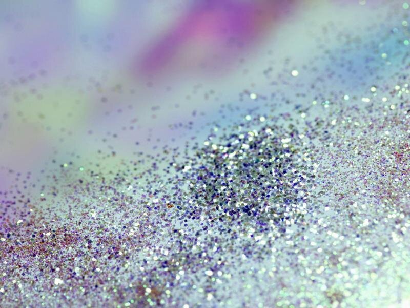 glitter on iridescent surface