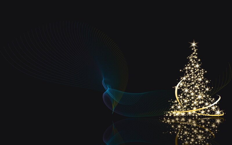 glittering christmas tree