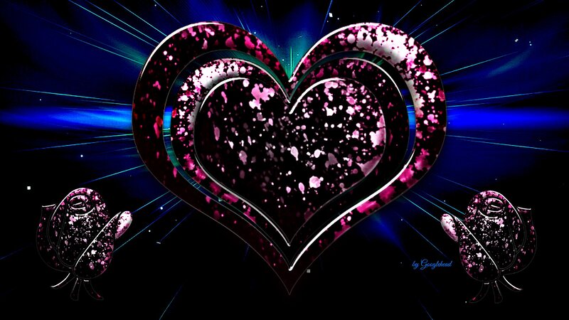 Glittering Heart and Roses