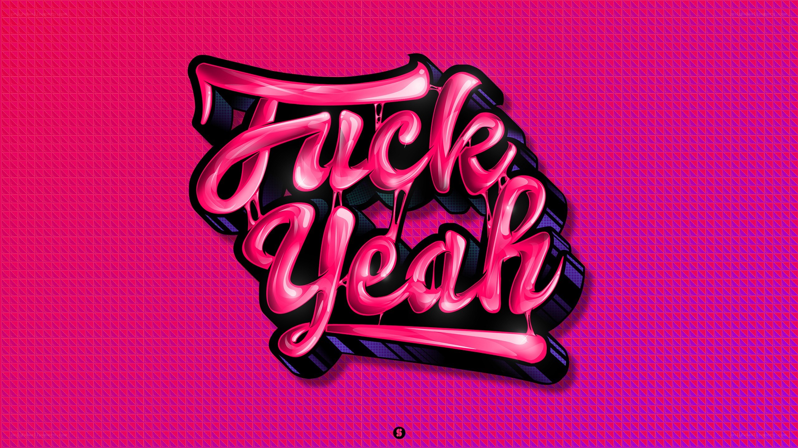 glittering pink graffiti text