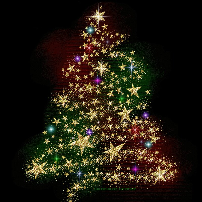 Glittering Star Christmas Tree — Gold
