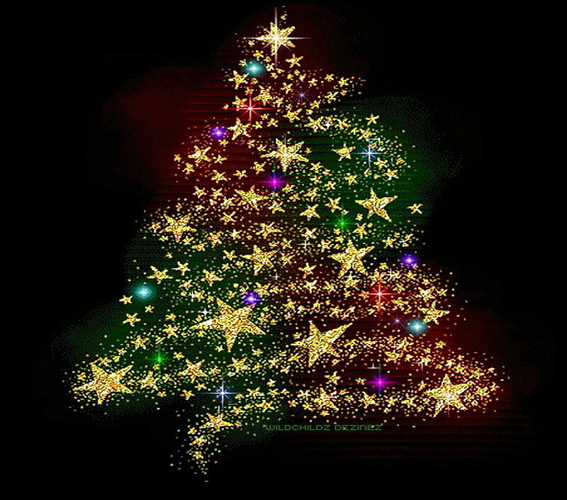 Glittering Star Christmas Tree