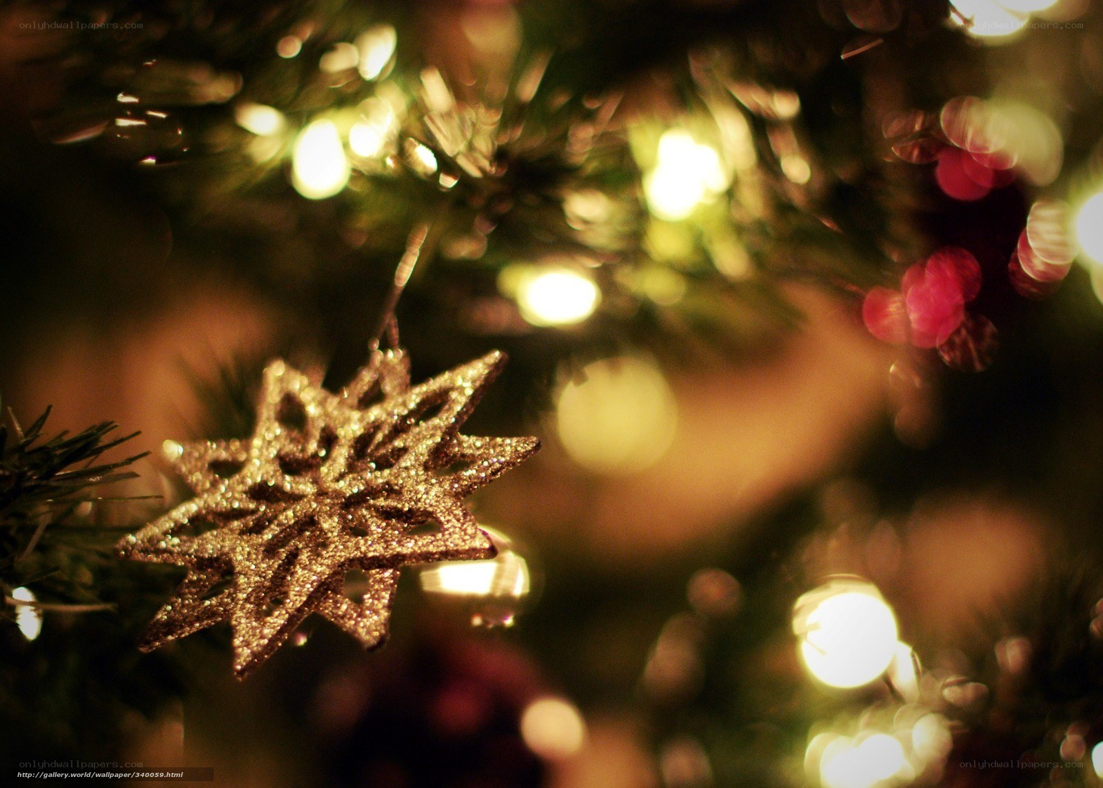 glittering star ornament