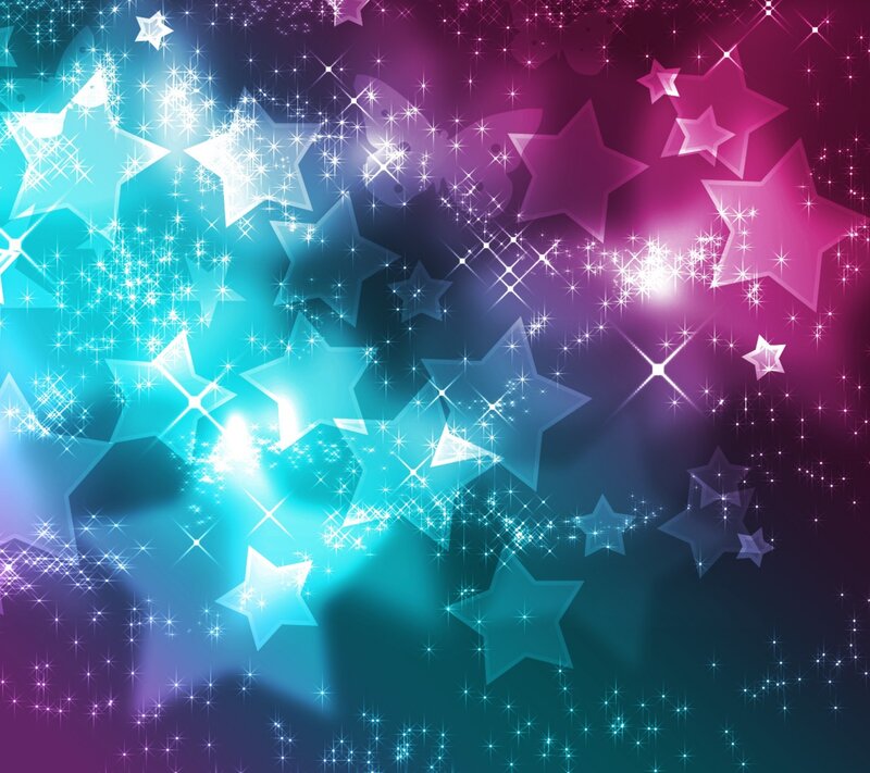 Glittering Stars Background — Blue