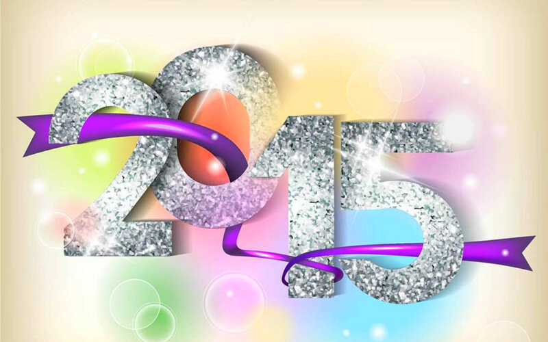 Glittery 2015 Numbers