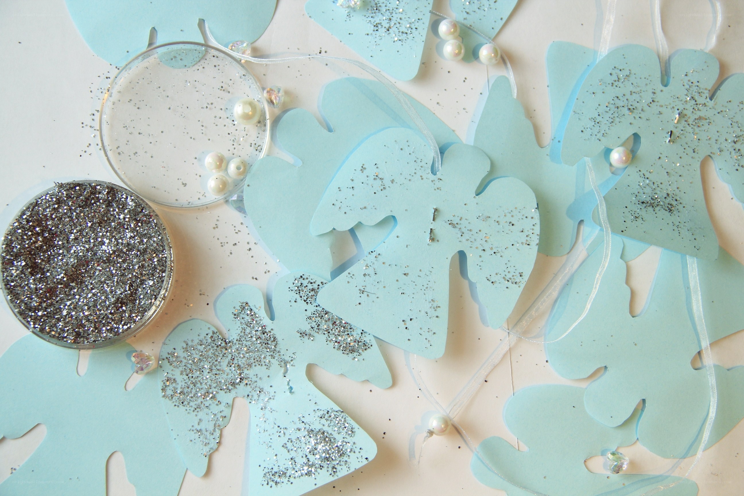 glittery angel craft supplies