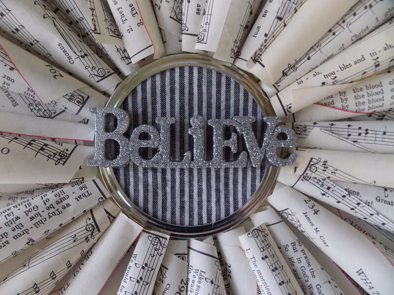 Glittery Believe Sign