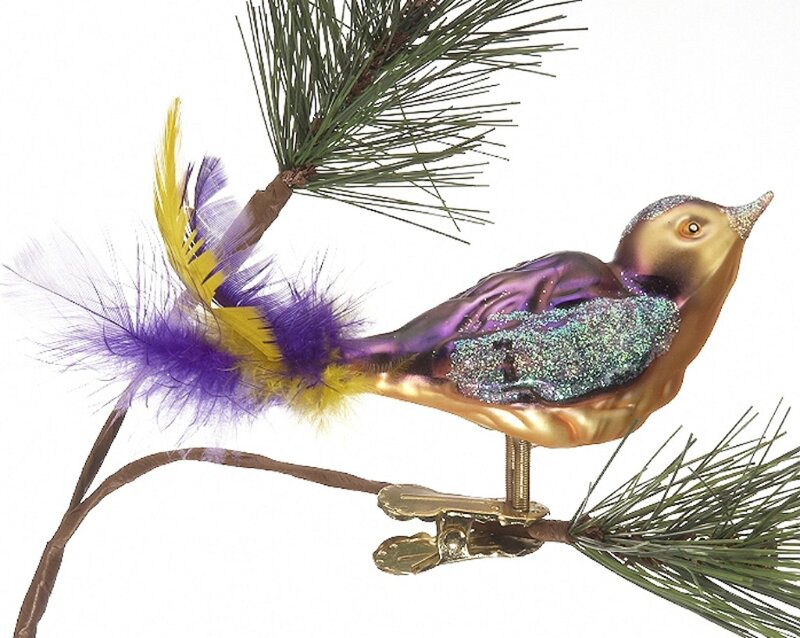 Glittery Bird Ornament