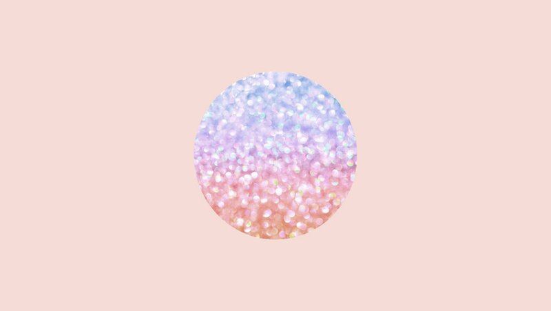 glittery circle on pink