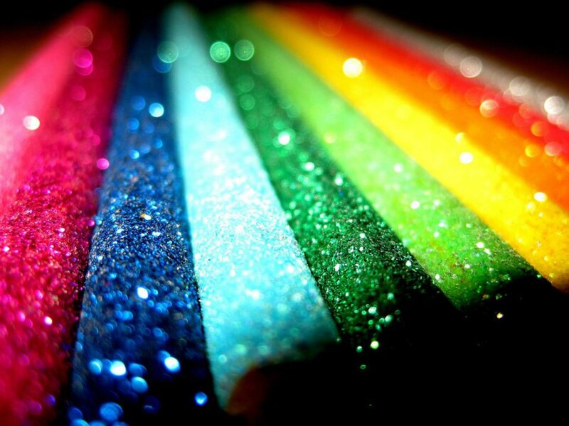 Glittery Colored Sticks