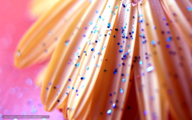 glittery flower petals