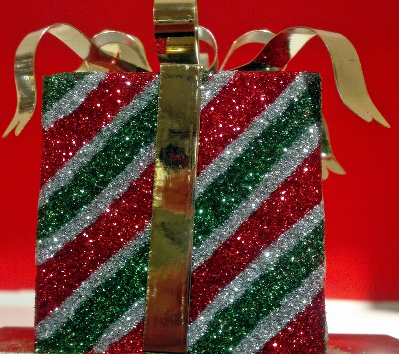 Glittery Gift Box — Red