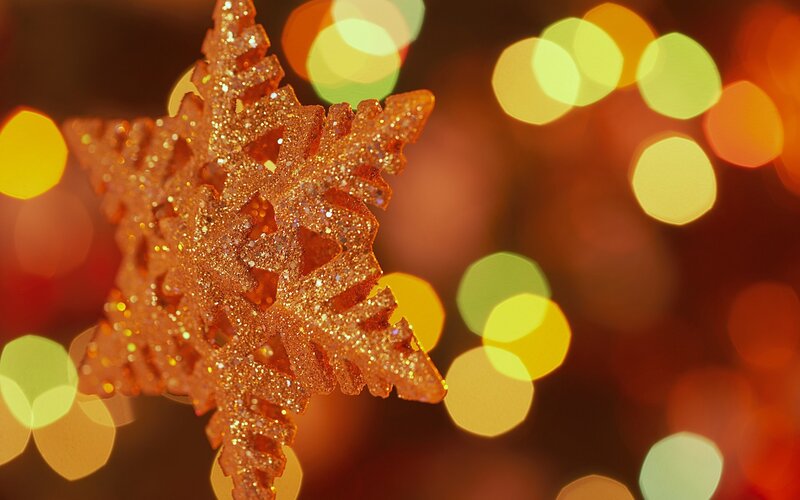 Glittery Gold Snowflake