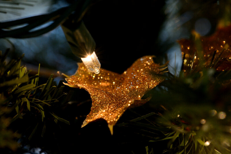 Glittery Leaf Ornament