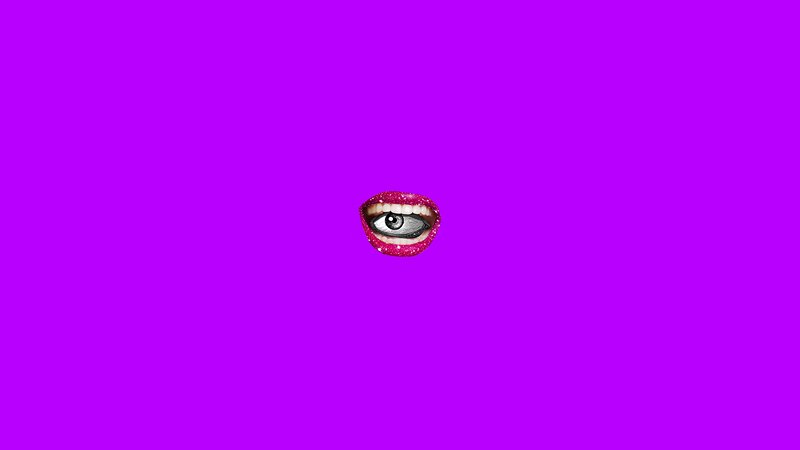 Glittery Lips with Eye