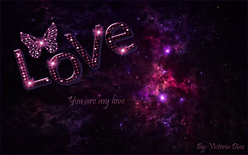 Glittery Love Text
