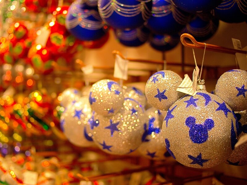 Glittery Mickey Mouse Ornaments — Silver