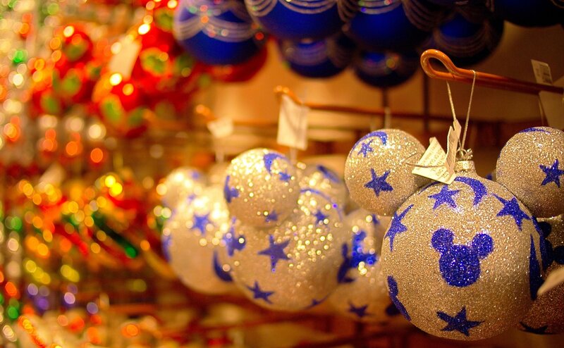 glittery mickey mouse ornaments