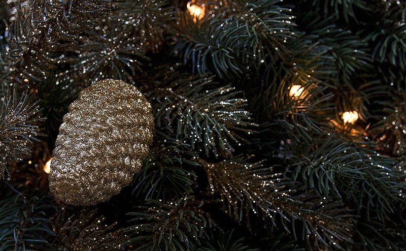 Glittery Pinecone Ornament