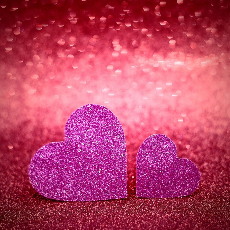 Glittery Pink Hearts