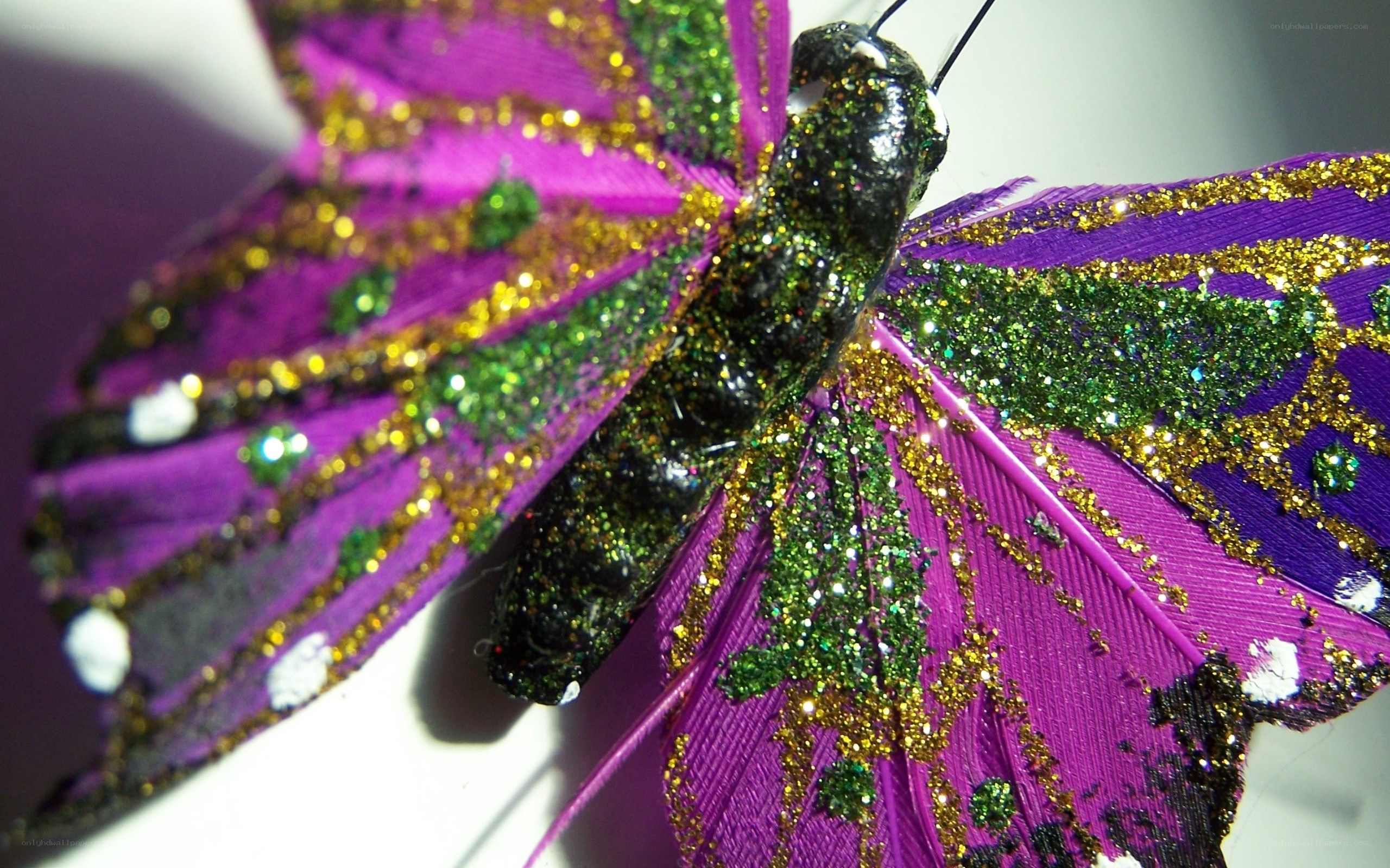glittery purple butterfly