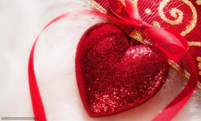 glittery red heart ornament